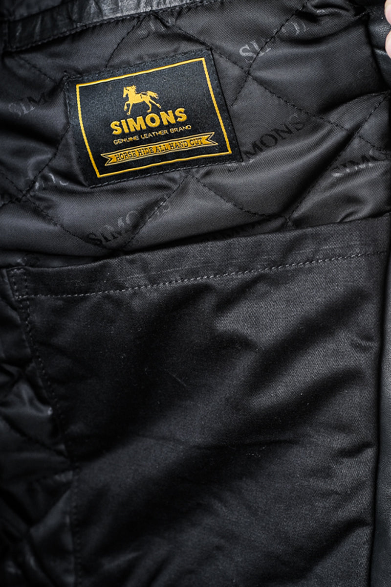 Marlon Brando motorcycle leather jacket oil waxed horsehide detail 16