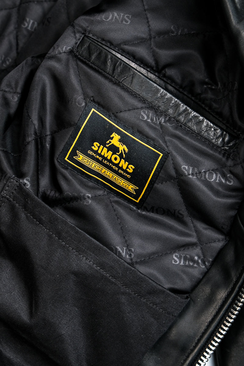 Marlon Brando motorcycle leather jacket oil waxed horsehide detail 17