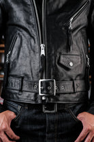 Marlon Brando motorcycle leather jacket oil waxed horsehide detail 2