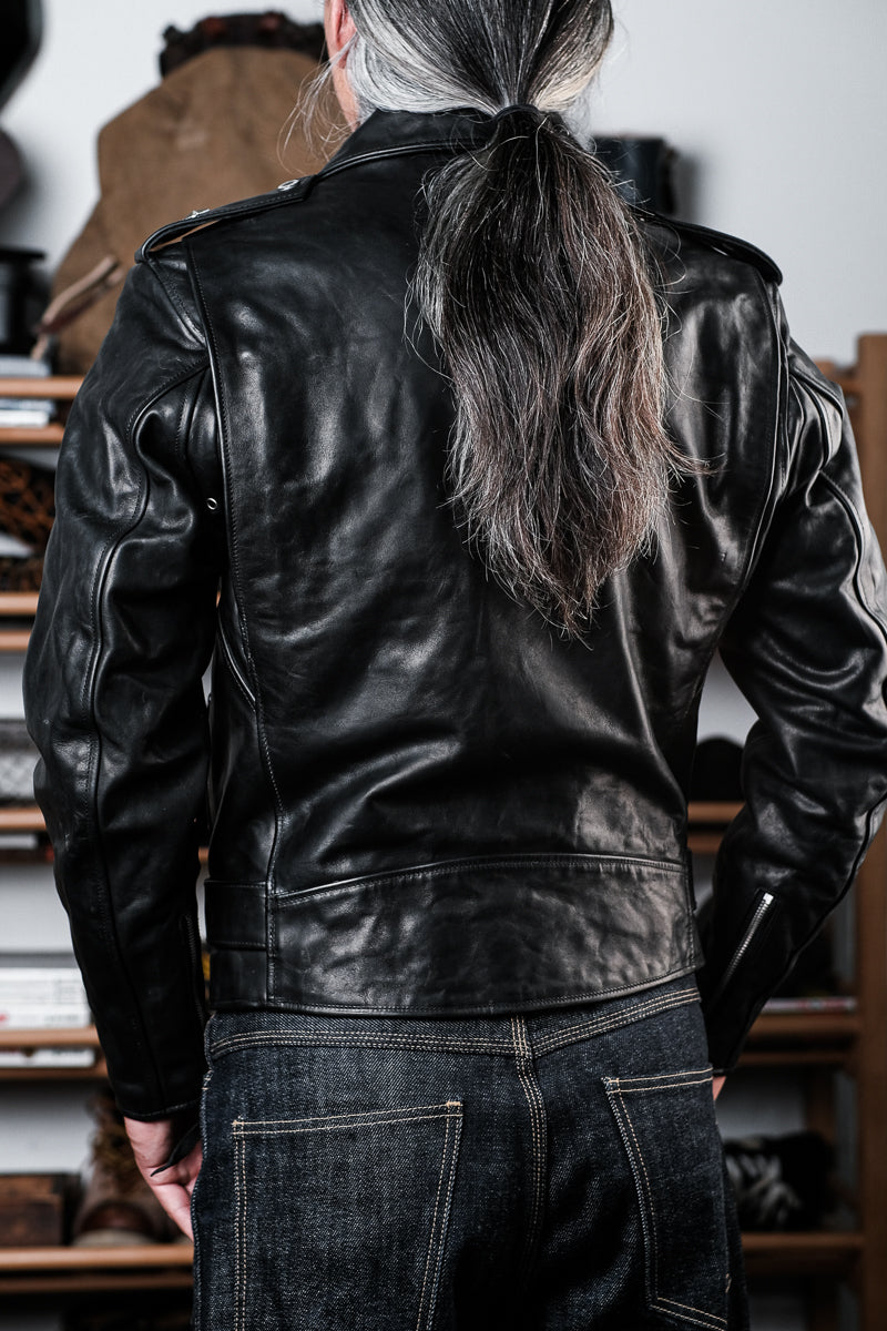 Marlon Brando motorcycle leather jacket oil waxed horsehide detail 20