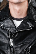 Marlon Brando motorcycle leather jacket oil waxed horsehide detail 5