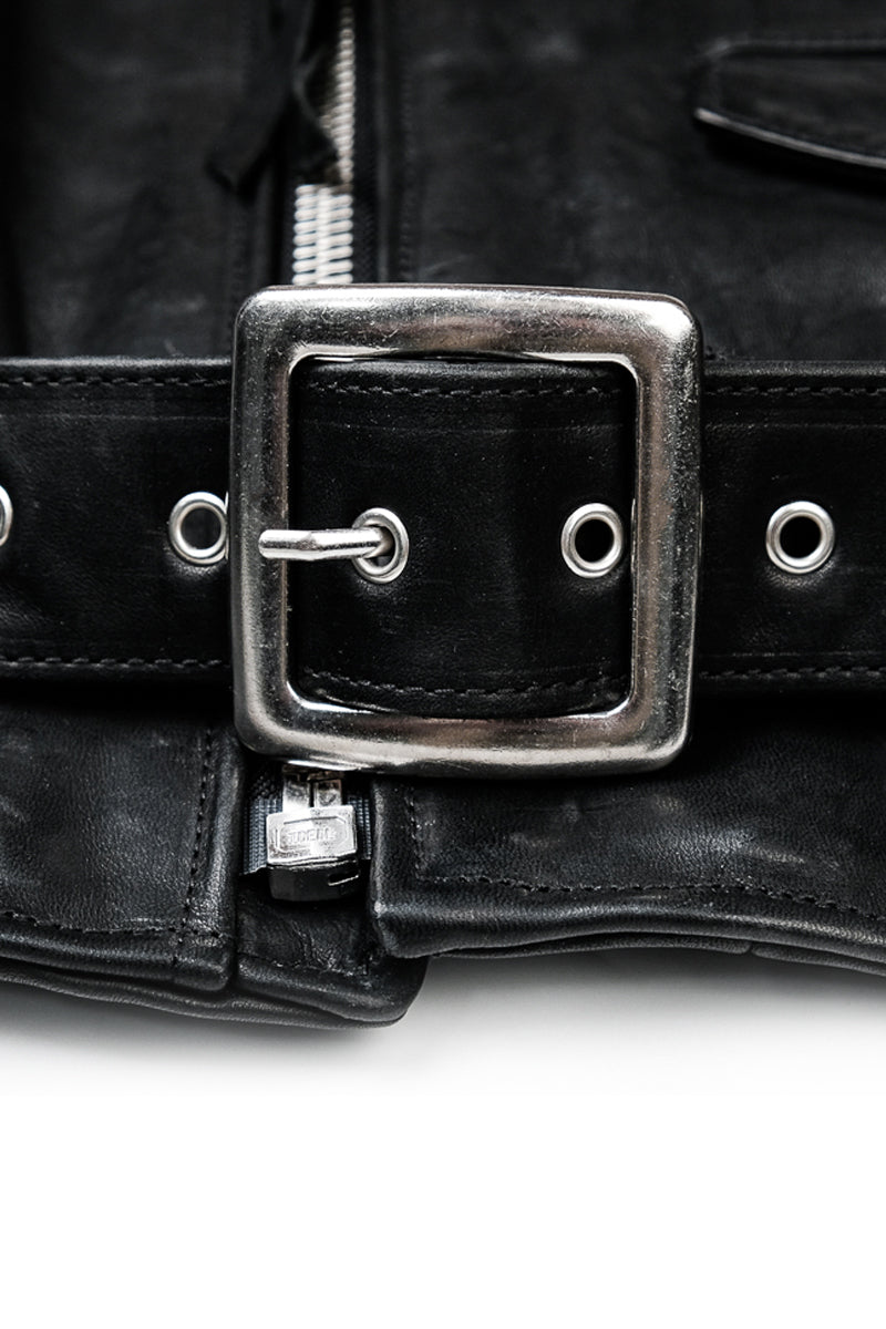 Marlon Brando motorcycle leather jacket oil waxed horsehide detail 9