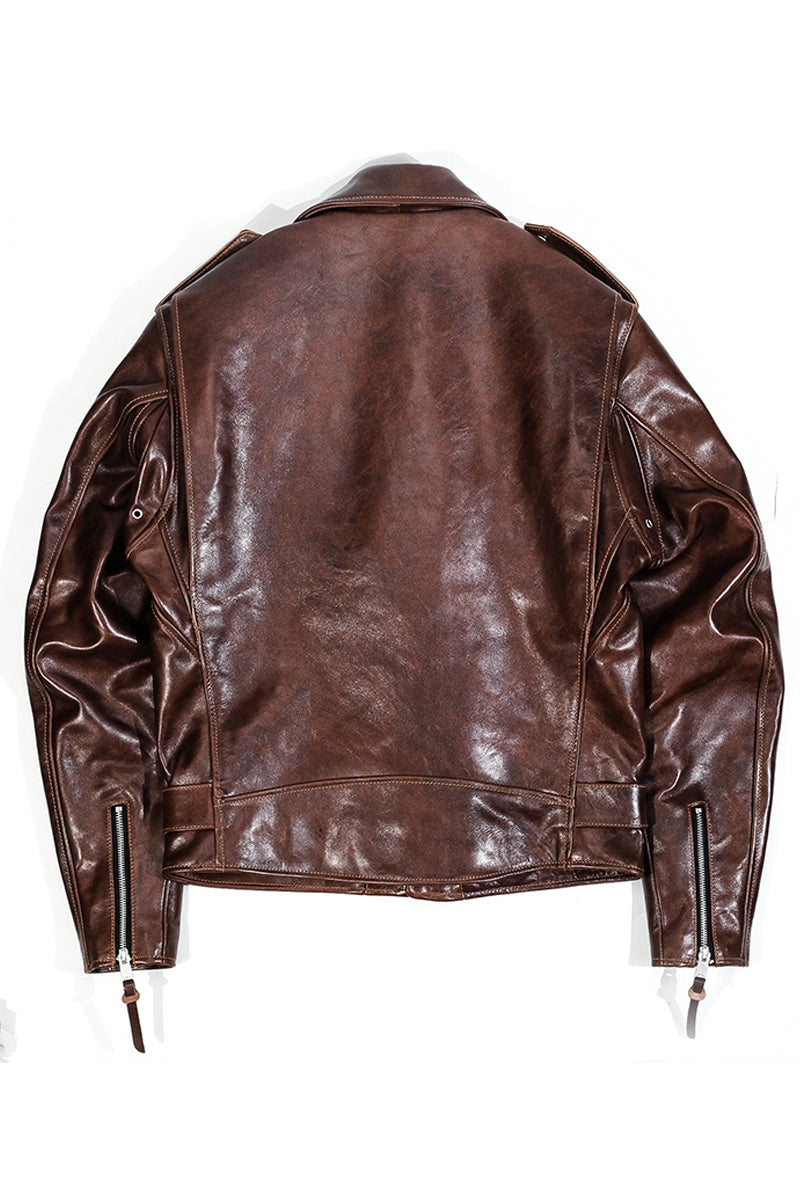 Marlon Brando motorcycle leather jacket tea colored horsehide back