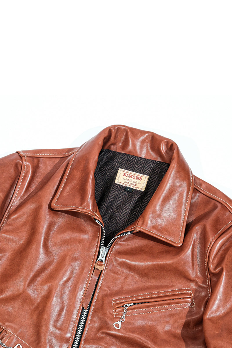 Mulholland 1930s Chip Service Jacket - Havana Color Details