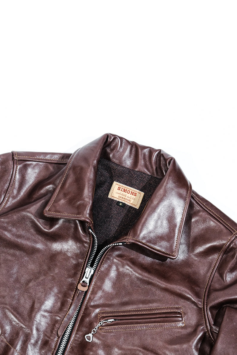Mulholland 1930s Chip Service Jacket - Seal Brown Details
