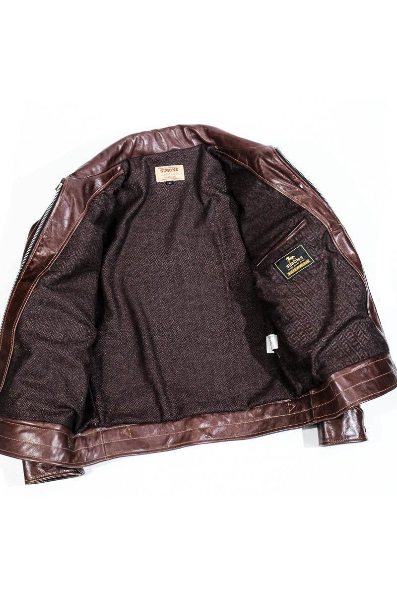 Mulholland 1930s Chip Service Jacket - Seal Brown Lining