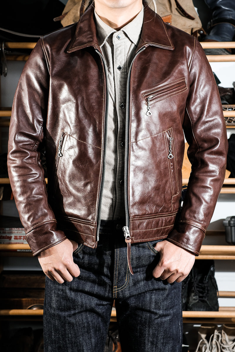 Vintage Motorcycle Leather Jackets for Men - Horsehide & Cafe