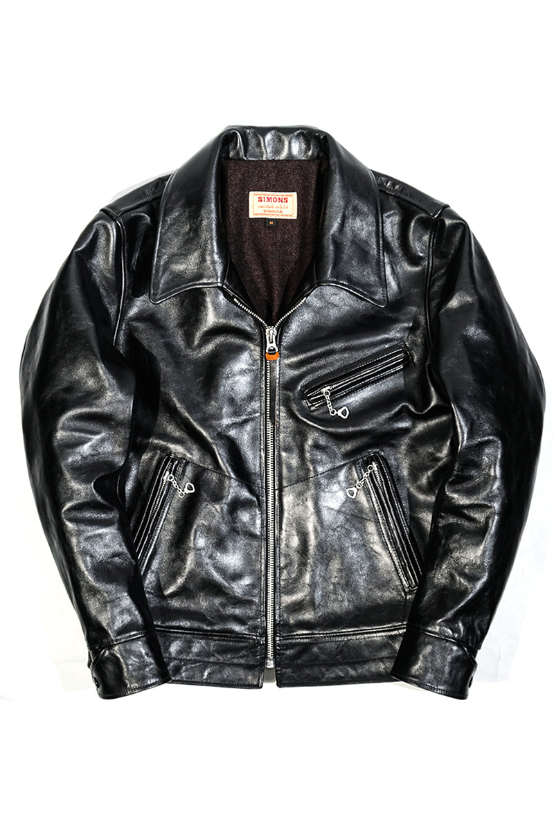 Mulholland Genuine Leather Motorcycle Jacket — Tea Core Horsehide 1