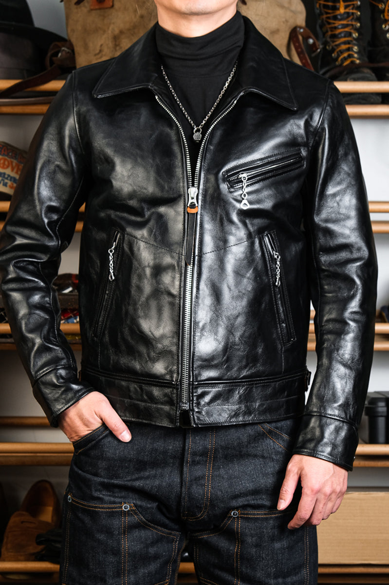 Mulholland Genuine Leather Motorcycle Jacket — Tea Core Horsehide 2
