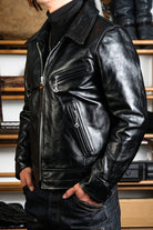 Mulholland Genuine Leather Motorcycle Jacket — Tea Core Horsehide 3