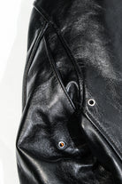Mulholland Genuine Leather Motorcycle Jacket — Tea Core Horsehide Details 12