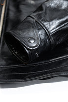 Mulholland Genuine Leather Motorcycle Jacket — Tea Core Horsehide Details 9