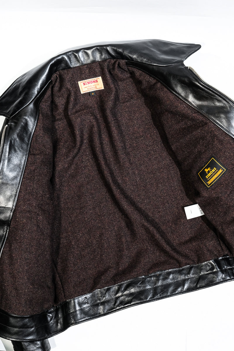 Mulholland Genuine Leather Motorcycle Jacket — Tea Core Horsehide Lining