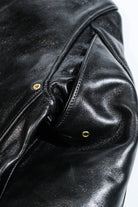 Mulholland Leather Motorcycle Jacket Back Detail Oil Waxed Horsehide