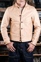 Natural Color Cossack Leather Jacket 2