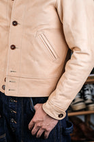 Natural Cossack Leather Jacket Details 11