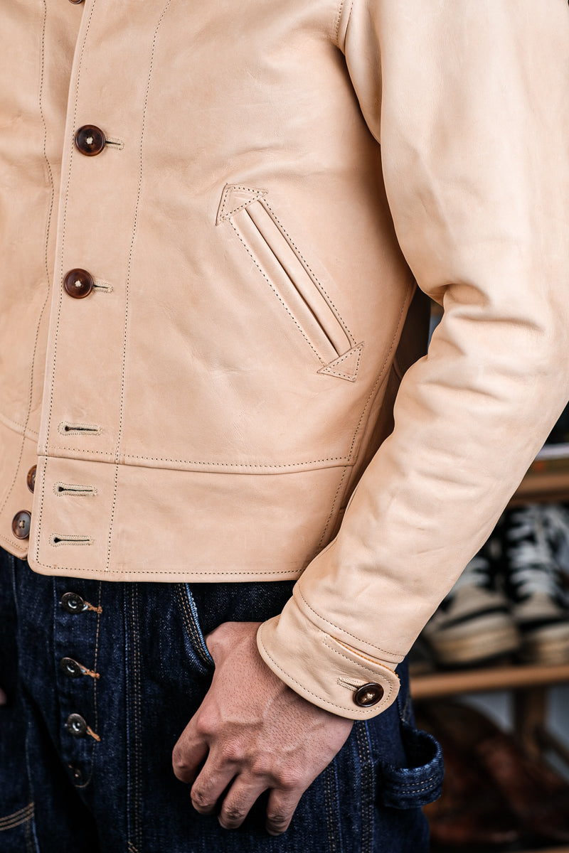 Natural Cossack Leather Jacket Details 11