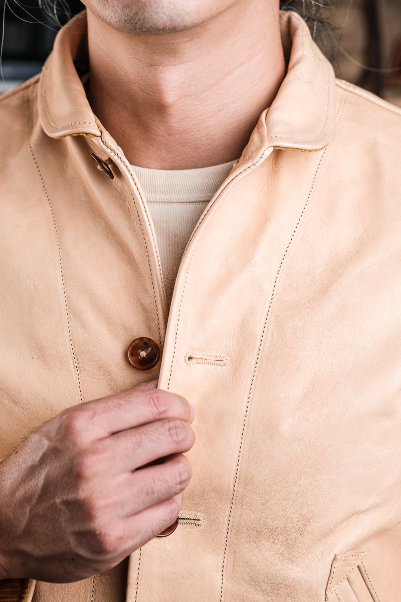 Natural Cossack Leather Jacket Details 13