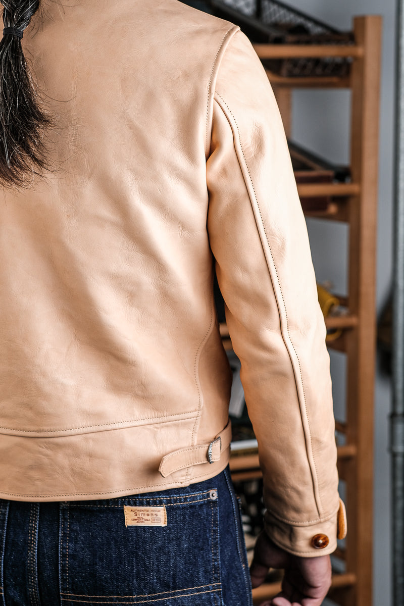 Natural Cossack Leather Jacket Details 17