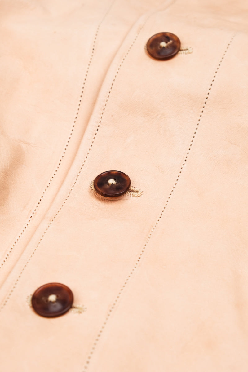Natural Cossack Leather Jacket Details 3