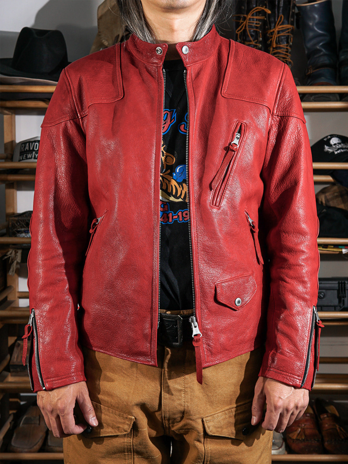 Sheepskin-Red-Venom-Motorcycle-Jacket