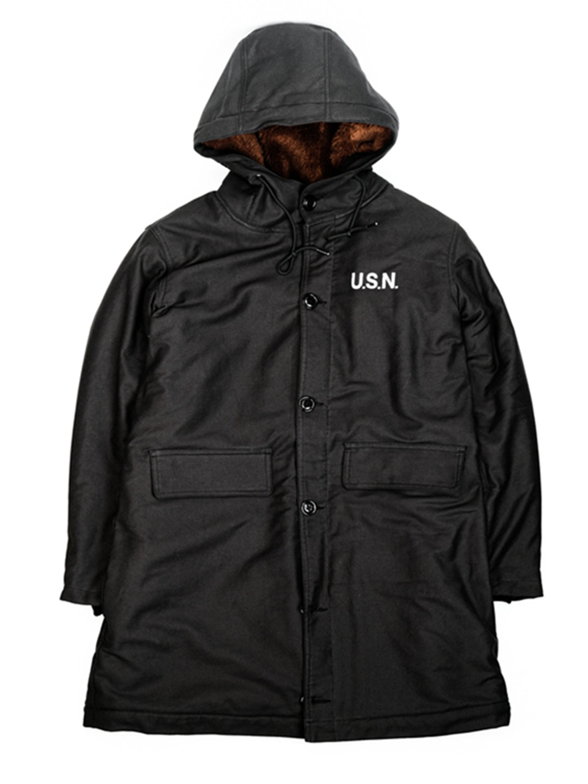 US Navy N-2 Parka Coat 1940s Vintage Reproduction Black