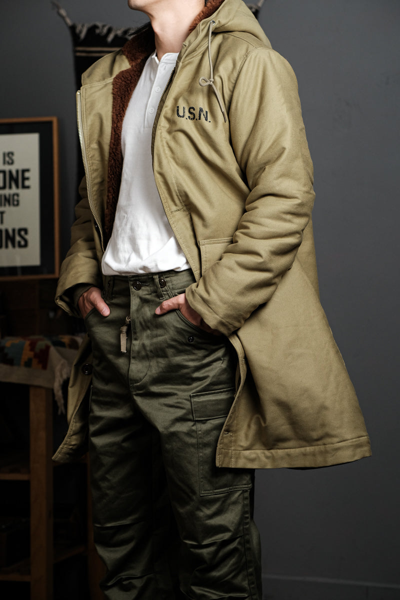 US Navy N-2 Parka Coat 1940s Vintage Reproduction Green