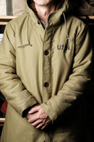US Navy N-2 Parka Coat 1940s Vintage Reproduction Green Details