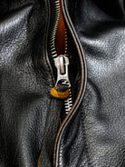 Vintage-goatskin-A2-bomber-jacket-zipper-display