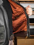 Vintage-goatskin-A2-flight-jacket-lining-display