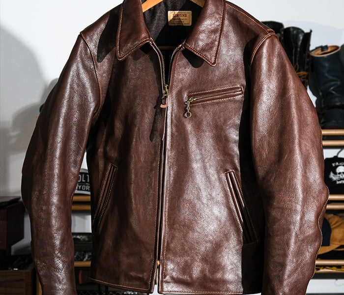 REAL SIMONS J-100 レーシングジャケット馬革 ブラック M BUCO J-100 JACKET