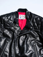 MALLORY IMOLA jacket collar detail with black corduroy collar stand and vintage Real Simons Flying Togs woven label