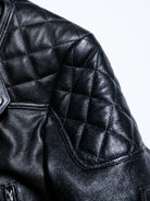 MALLORY IMOLA shoulder panel with diamond quilting and pebbled-grain cowhide texture