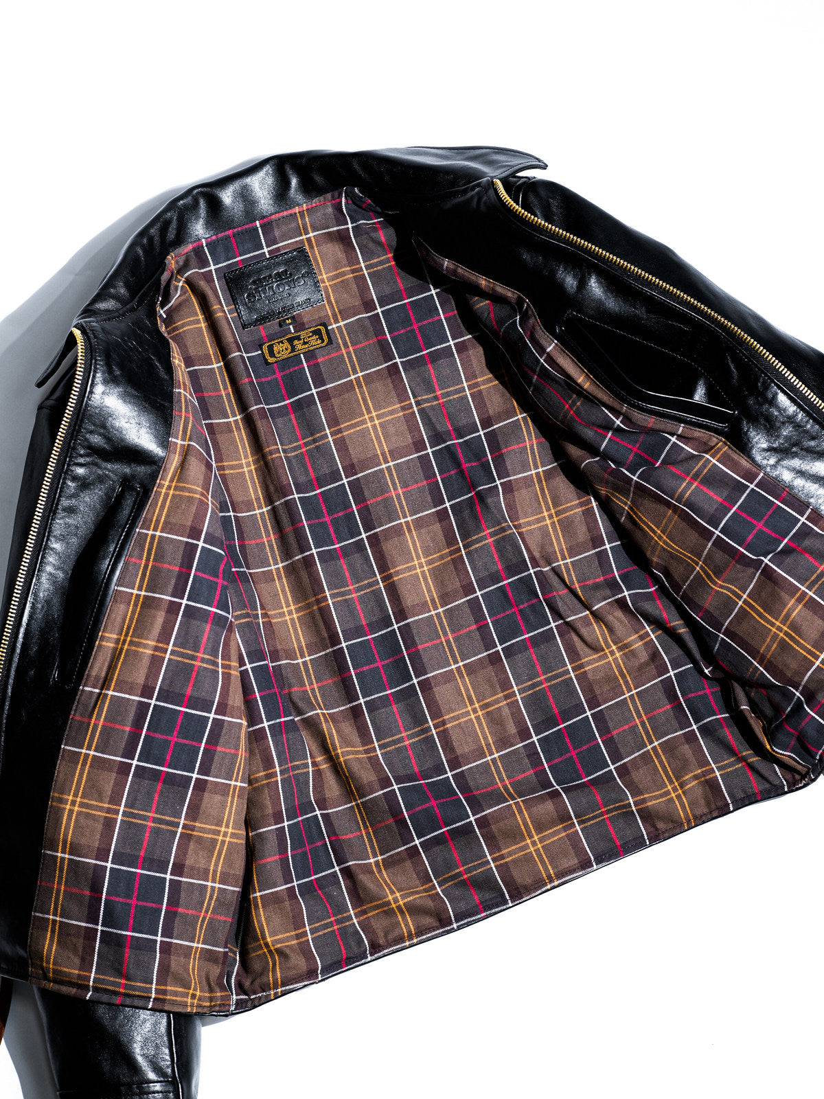 Original 1940s unknown brand black horsehide sport jacket	2
