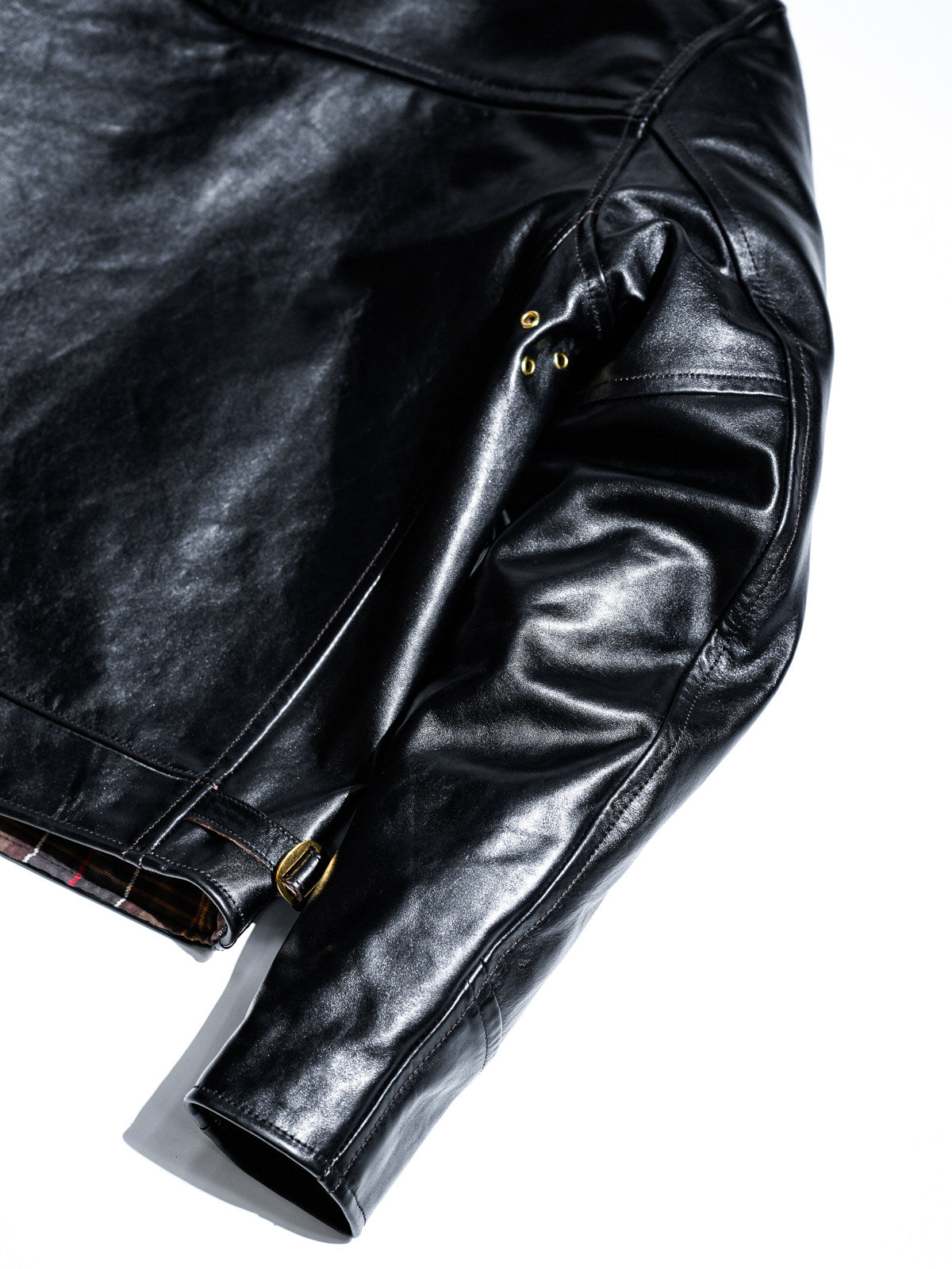 Original 1940s unknown brand black horsehide sport jacket	8