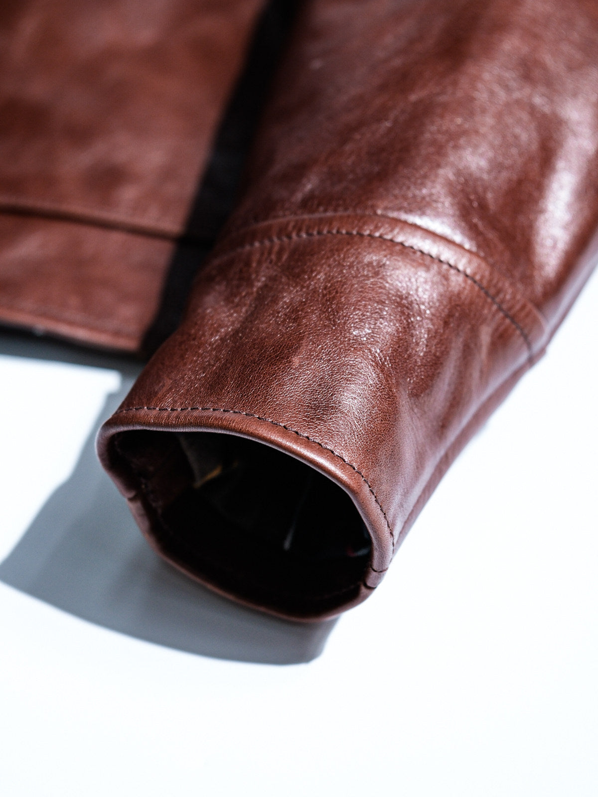 Real Simons 1940s California horsehide jacket amber brown veg-tanned	 4
