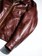 Real Simons 1940s California horsehide jacket amber brown veg-tanned	 5