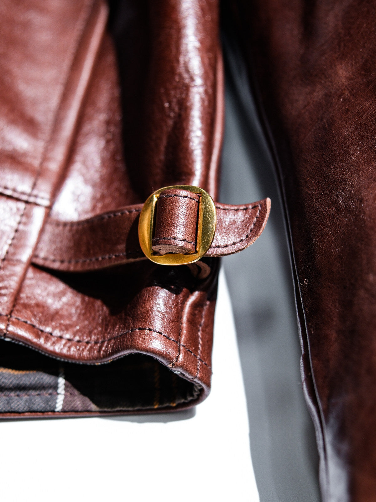 Real Simons 1940s California horsehide jacket amber brown veg-tanned	 8