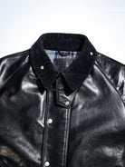 Transport jacket hardware details - MILDEX snap, IDEAL two-way zipper and tartan cotton lining