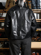 transport waxed cowhide jacket with corduroy collar - british hunting style by Real Simons 3