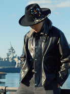 transport waxed cowhide jacket with corduroy collar - british hunting style by Real Simons 5